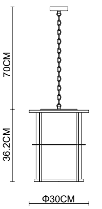 3902 Gazebo Round Pendant Lamp | مصباح معلق